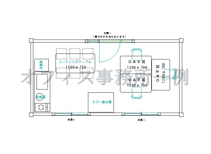 オフィス事務所設定例の写真